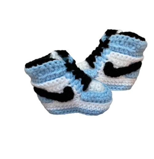 Baby Shoes Sneaker Crochet J-Air Basketball University Blue Boy Newborn