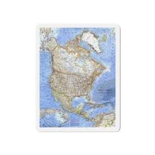 North America (1964) (Map) Refrigerator Magnet