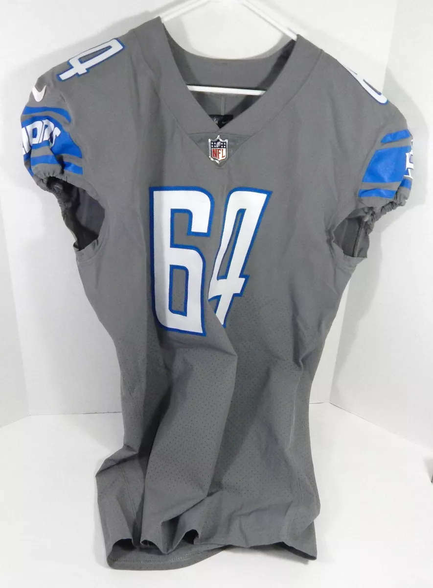 2021 Detroit Lions 64 Game Issued Grey Jersey Color Rush 46 DP56654