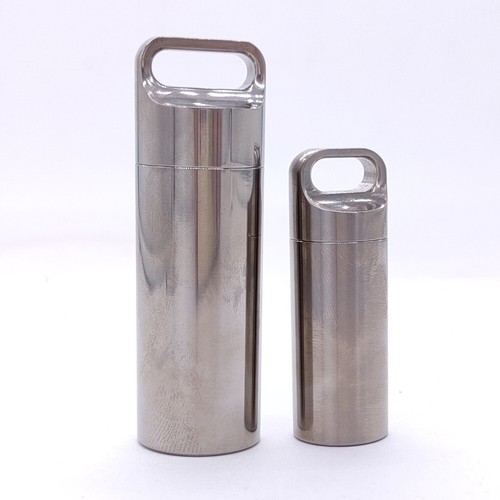 Solid TC4 Titanium Alloy Outdoor EDC Multi Tools Waterproof Medicine Pill Box - Afbeelding 1 van 12