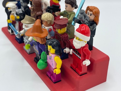 Aufsteller Vitrine Display für 16 Lego® Minifiguren Sammelserien in rot - Bild 8 von 10