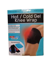 Reusable Hot Cold Gel Ice Knee Wrap 30.5" long Use on R/L Knee #OP998  NEW
