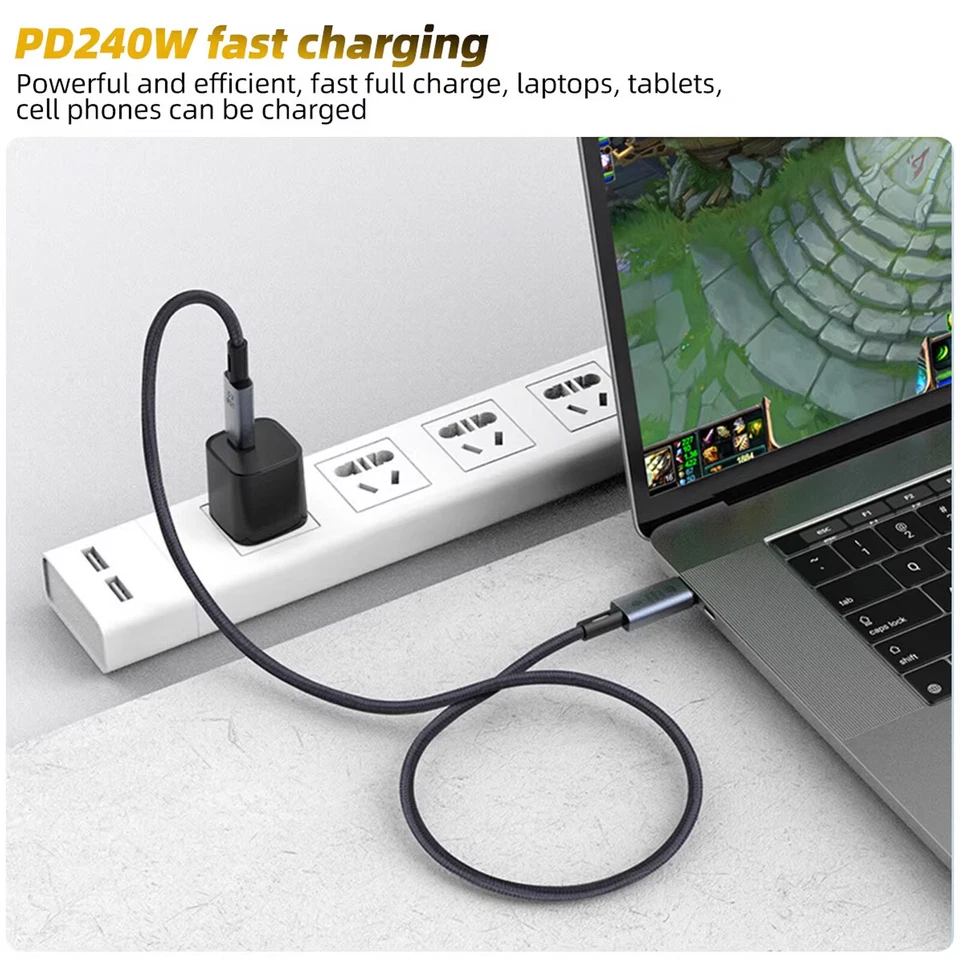 USB 4 USB-C Thunderbolt 4 3 8K Cable 40Gbps Charger Data PD 240W UHD Video - Image 2 of 4