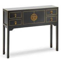 Shanghai Oriental Furniture Black Small Console Hall Table With Drawers Shanghai Oriental Furniture Black Small Console Hall Table With Drawers