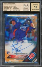 BGS 9.5/10 2016 Topps Chrome ALBERT ALMORA Orange Refractor AUTO /25 RC Cubs GEM