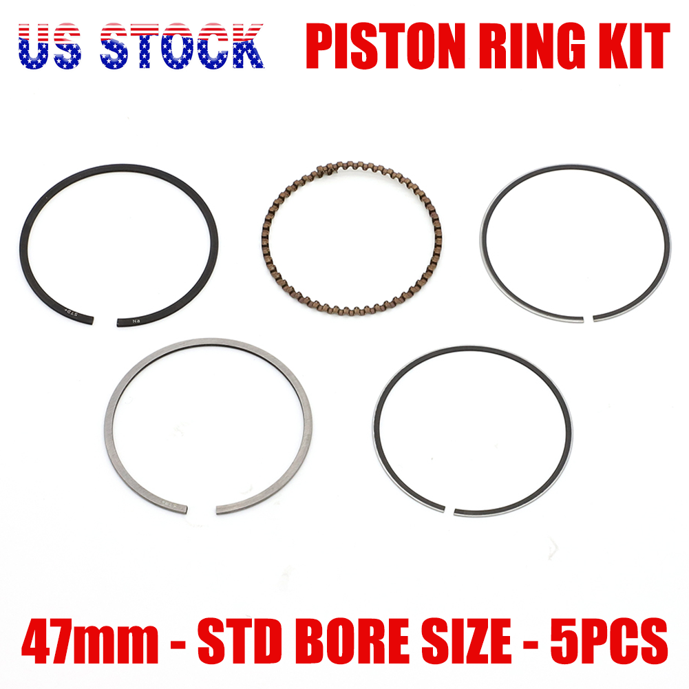 5PC 47mm STD Bore Piston Ring Kit For Yamaha TTR90 TTR90E Fit Honda