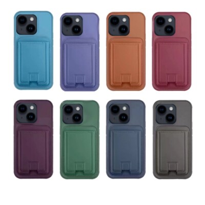 Easy to Install Dustproof Durable Card Holder Case for Apple Iphone 15 Plus