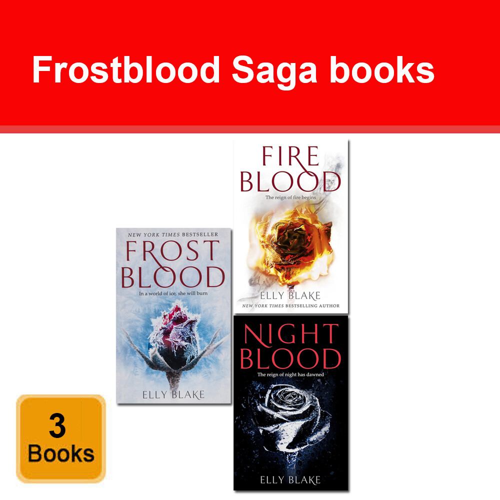 The Frostblood Saga 3 Books Collection Set by Elly Blake Fireblood, Nightblood