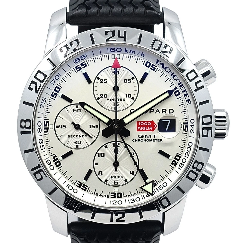 Chopard — Chopard GMT 16/8992-3003 42mm SS Silver Dial Automatic Watch #UW327