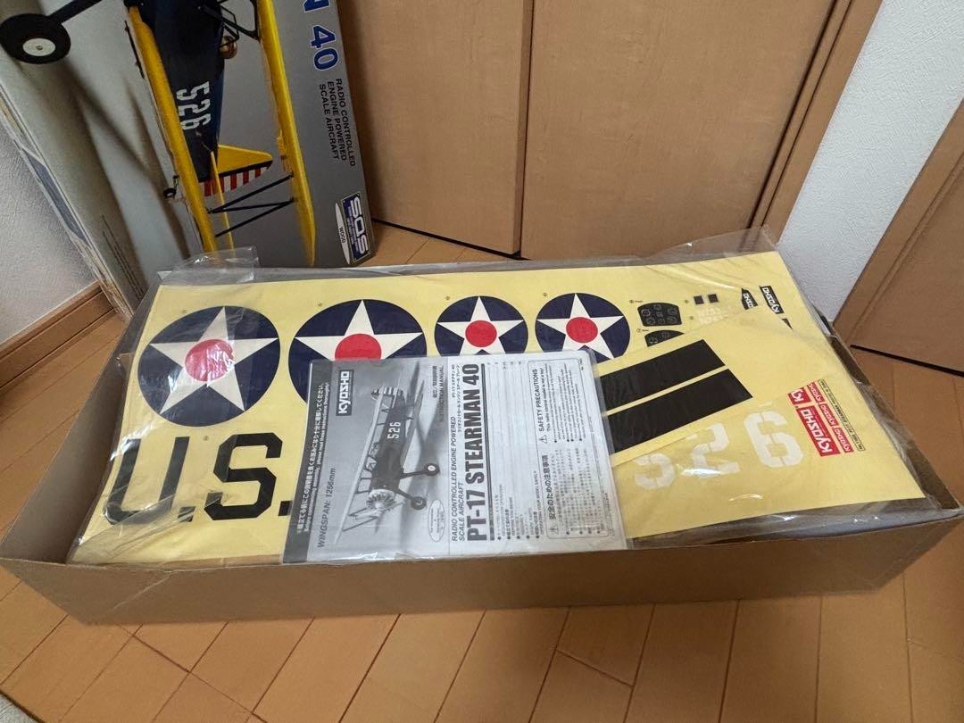 KYOSHO PT 17 STEARMAN 40 R/C AIRPLANE ARF BALSA 49.5 WS