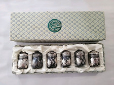 Set Of 6 Sterling Silver Salt & Pepper Shakers 1.5" Tall V.L. Original Box 28g