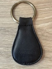 COACH Vintage Black Leather Key Ring Fob