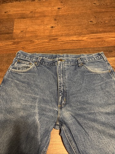 Carhartt Men’s Relaxed Fit Jeans B17 DST Blue Denim Size 40x29 Workwear USA - Picture 5 of 7