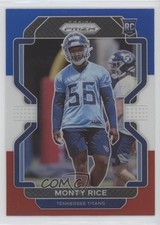 2021 Panini Prizm Rookie Red White & Blue Prizm Monty Rice #420 1n0