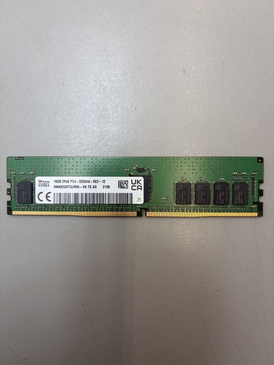 SK hynix HMA82GR7DJR8N-XN TG AD 16GB 2RX8 PC4-3200AA-RE2-12 | eBay SK hynix HMA82GR7DJR8N-XN TG AD 16GB 2RX8 PC4-3200AA-RE2-12 | eBay