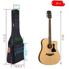 Soft Gig Bag for 36" Acoustic Classic Guitar, Waterproof
