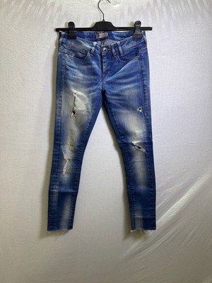 Guess Los Angeles Distressed Skinny Jeans Blau