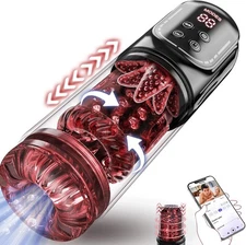 Male Masturbaters Automatic HandsFree Rotating Cup Thrusting Stroker Lubricants