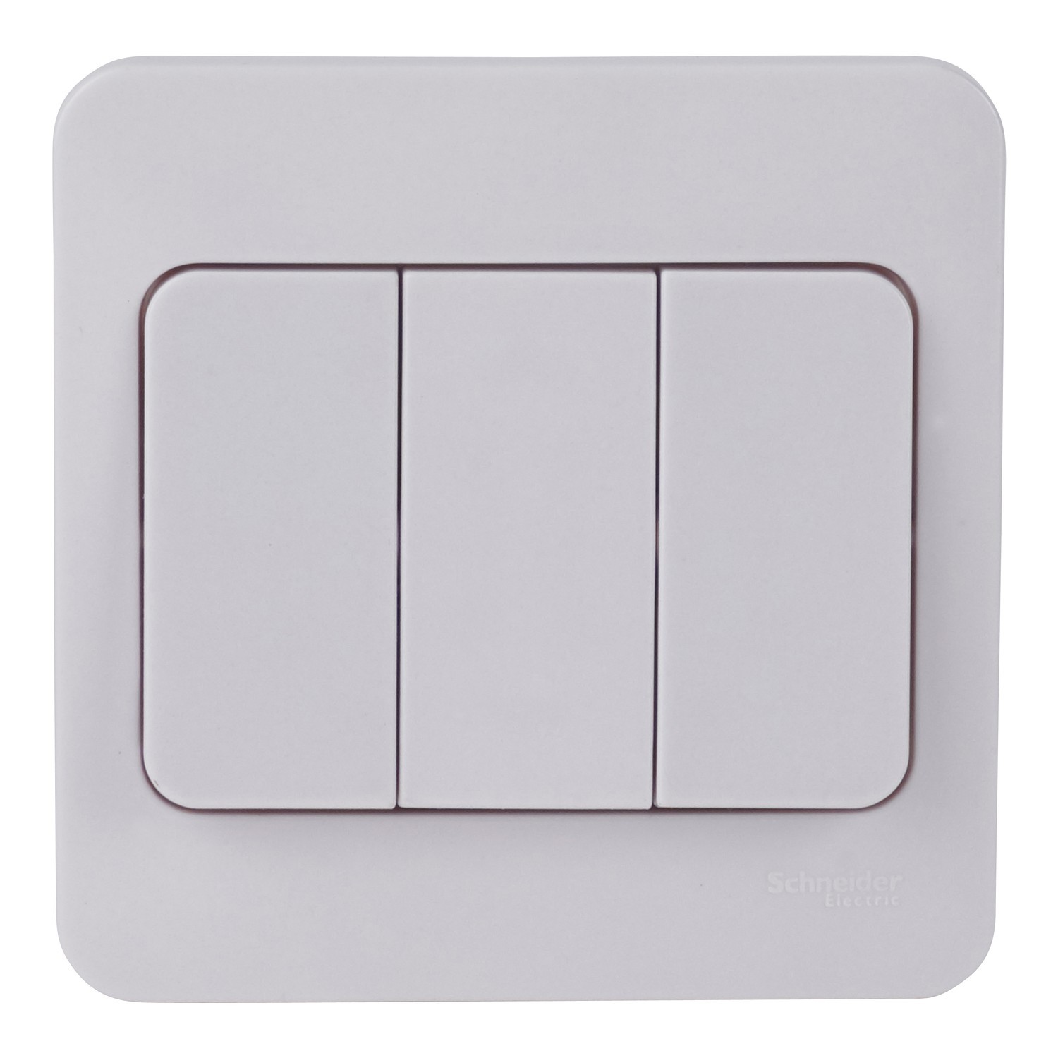 Schneider Lisse Rocca 3 Gang Light Switch 2 Way White Plastic Wide GGBL1032W