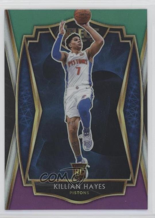 2020-21 Panini Select Premier Level Green White Purple Prizm Killian Hayes 00gy