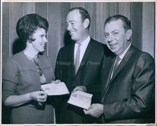 1968 Milt Yoelin Alcoves Inc Pres Donates To Denver Stadium Charities 8X10 Photo