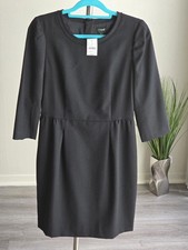 J.Crew Women's Black Wool Blend Sheath Short Dress. Size 6