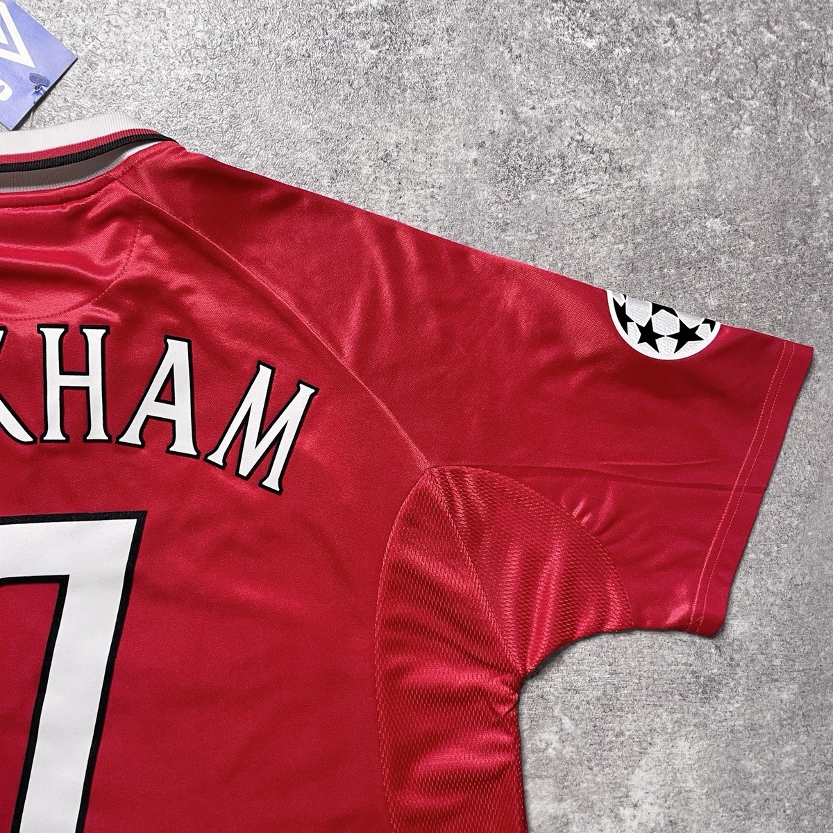 BNWT official 1999-2000 UMBRO Manchester United UCL home Beckham
