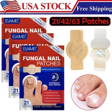21/42/63 Patches Fungal Nail Patches 8H Overnight Toenail Nail Repair Nail Care