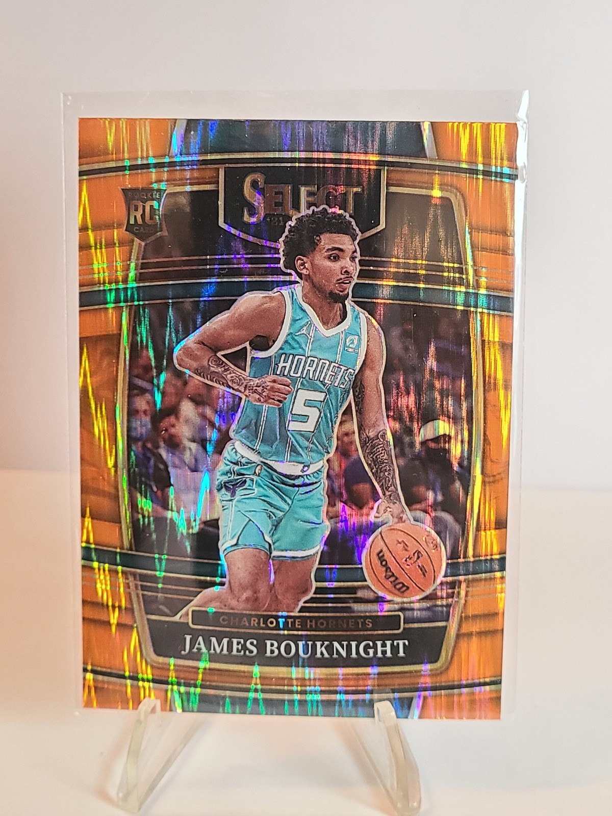 2021-22 Panini Select #37 James Bouknight Orange Flash Prizms RC