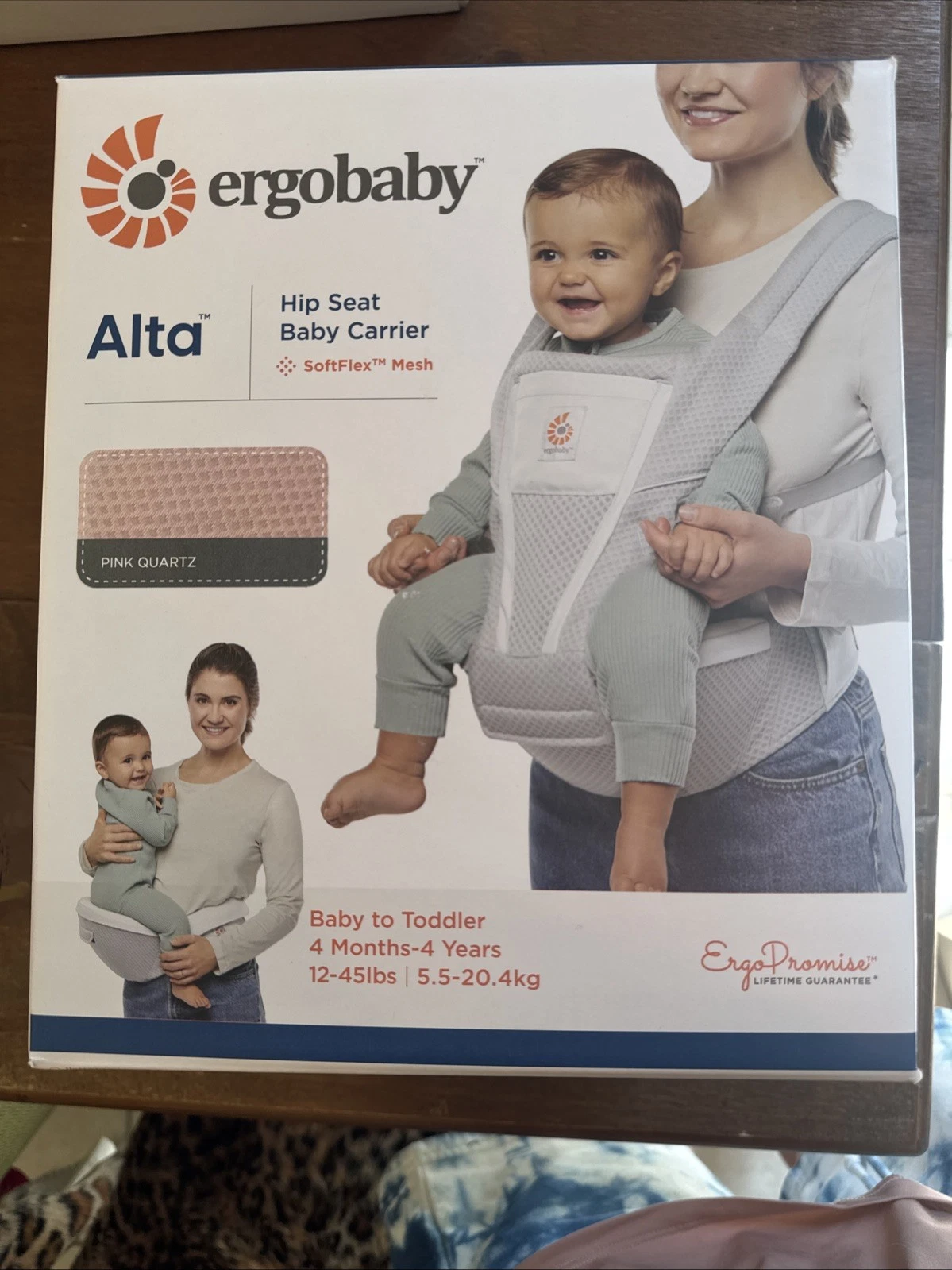 NEW Ergobaby 360 Standard Baby Carrier - Pink Quartz.