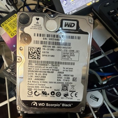 Western Digital Scorpio Black 250GB 2.5'' SATA 7200RPM HDD (WD2500BEKT)