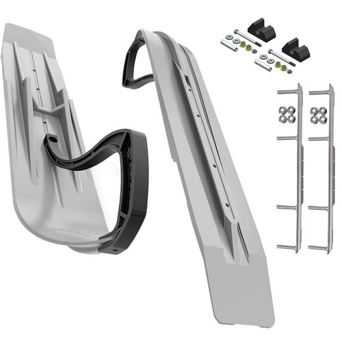 Slydog Powder Hound 7" Gray Skis w/6" Shaper Bar Complete Kit Yamaha Trailing - 第 1/4 張圖片