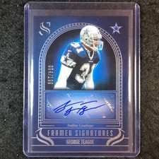 2025 Silhouette Football GEORGE TEAGUE Framed Signatures Auto 54/199