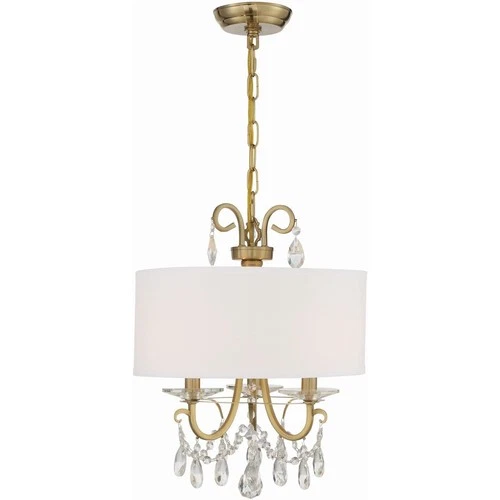 Crystorama 6623-VG-CL-MWP Othello Mini Chandelier Vibrant Gold - Picture 2 of 7