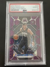 2022-23 Panini Mosaic Paolo Banchero Rookie Purple Fast Break /50 #231 PSA 10