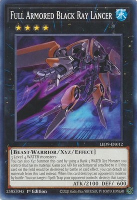 Full Armored Black Ray Lancer - LED9-EN012 - Common - 1st Edition - Lightly Play