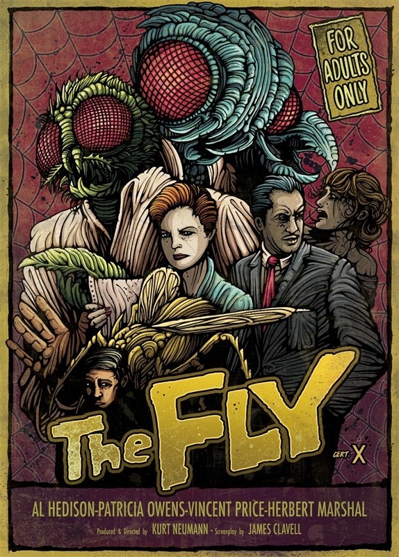 The Fly (50's) by Dan Mumford xx/50 Screen Print Movie Art Poster