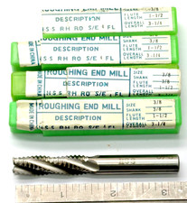 3/8" Roughing End Mill - 4 FLUTE - 1-1/2" LOC x 3.250 " OAL - HS - 4 pieces
