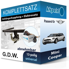 Für Mini Cooper 01-06 G.D.W. Anhängerkupplung abnehmbar + 13polig E-Satz neu