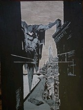Original Inked Comic Art Of Batman