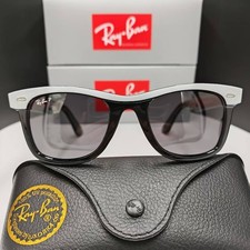 Hot Ray-Ban RB2240 Sunglasses Black White Frame Gray Polarized Lens 50mm