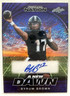 2025 Leaf Football Nation A New Dawn Purple Shimmer Auto 4/8 Byrum Brown #NA-BB1