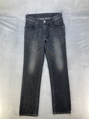 Edwin Jeans EGF503 Men s Gray Distressed Faded Jeans Size 31 Leather Pocket Trim