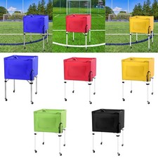 Rolling Sports Ball Cart Ball Holder Ball Storage Bin Foldable with Wheels for