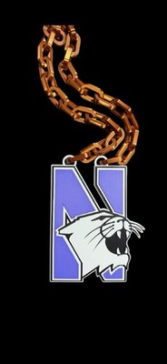 Northwestern Wildcats Oversized Necklace Alt Logo