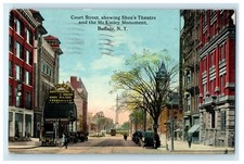 1917 Court Street Showing Shea's Theatre McKinley Monument Buffalo NY Postcard