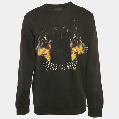Givenchy Sweatshirt schwarz Dobermann-Druck Baumwolle Rundhalsausschnitt M