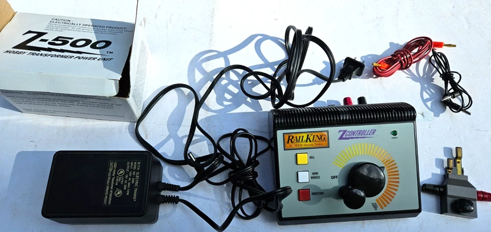 MTH Rail King Z Controller Trafo Netzteil Z-500 und Kabel + Lockon