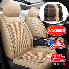 Breathable Leather Seat Covers Front Rear Split Headrest For Saab 9-3 2003-2011