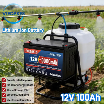 12V LiFePO4 Battery 100Ah Rechargeable - Low Temp Protection for Electric Wheelc